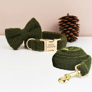 PERSONALIZZABILE - SET COLLARE PER CANI Boucle Verde