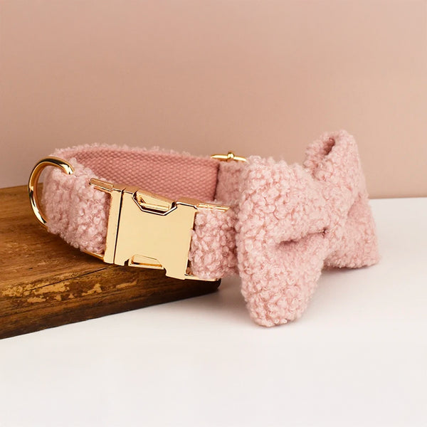 PERSONALIZZABILE - SET COLLARE PER CANI Boucle Rosa