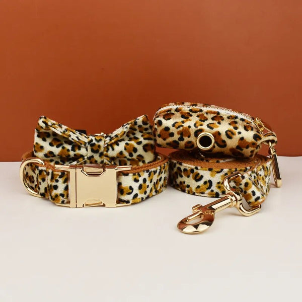 Personalizzabile - set pettorina per cani leopardato