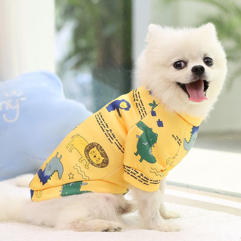 VESTITO PER CANI FELPATO ANIMAL SKETCH