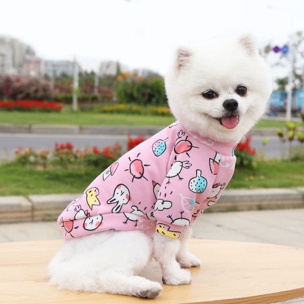 VESTITO PER CANI FELPATO ANIMAL SKETCH
