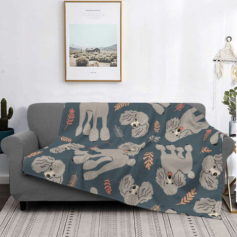 COPERTA DI PILE BARBONCINI GRIGI