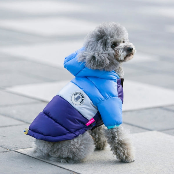 GIUBBOTTO IMBOTTITO IMPERMEABILE PER CANI BICOLOR