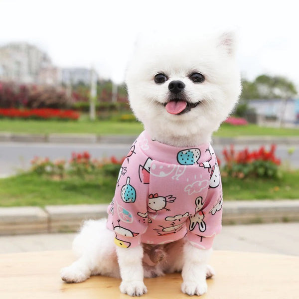 VESTITO PER CANI FELPATO ANIMAL SKETCH