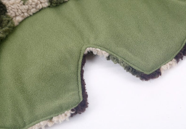 CAMOUFLAGE FLEECE FUR JACKET FOR LARGE DOGS