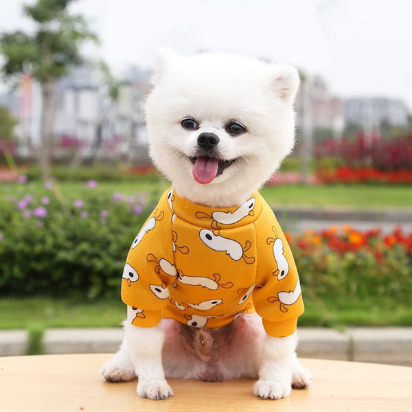 VESTITO PER CANI FELPATO ANIMAL SKETCH