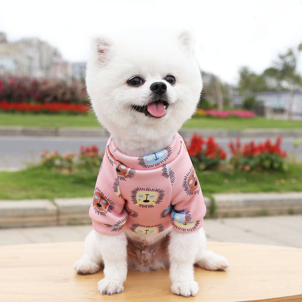 VESTITO PER CANI FELPATO ANIMAL SKETCH