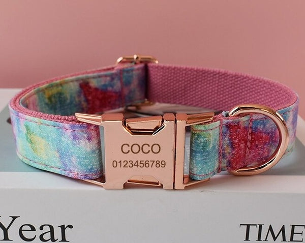 PERSONALIZZABILE - SET COLLARE PER CANI RAINBOW