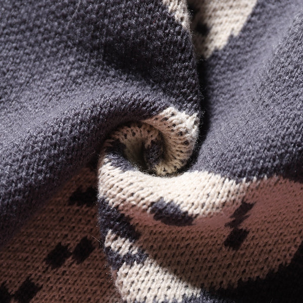 MAGLIONE PER CANI GRANDI GRIGIO CON ORSACCHIOTTI