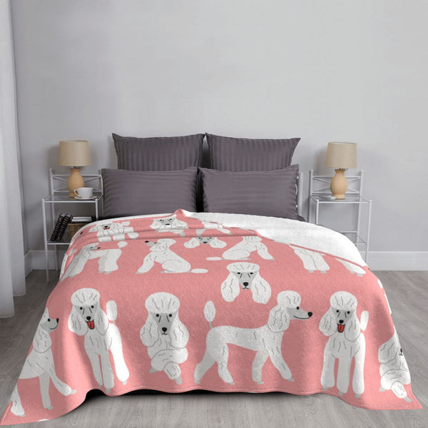 PINK POODLES FLEECE BLANKET
