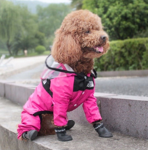 IMPERMEABILE PER CANI CON CAPPUCCIO Fluo