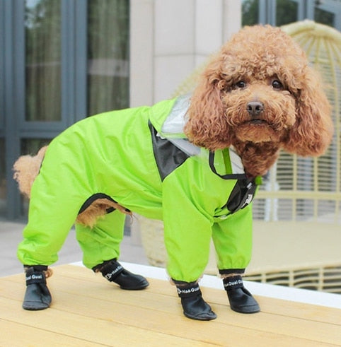 IMPERMEABILE PER CANI CON CAPPUCCIO Fluo