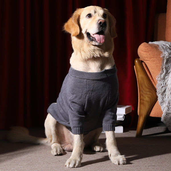 MAGLIONE PER CANI GRANDI GRIGIO CON ORSACCHIOTTI