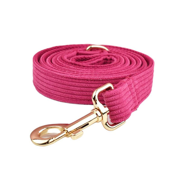PERSONALIZZABILE - SET PETTORINA PER CANI IN VELLUTO ROSA FRAGOLA A COSTE