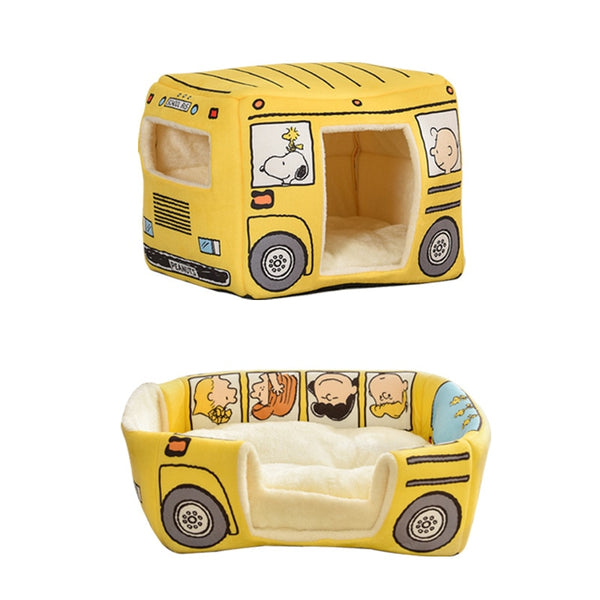CUCCIA PER CANI MORBIDA BUS DI SNOOPY
