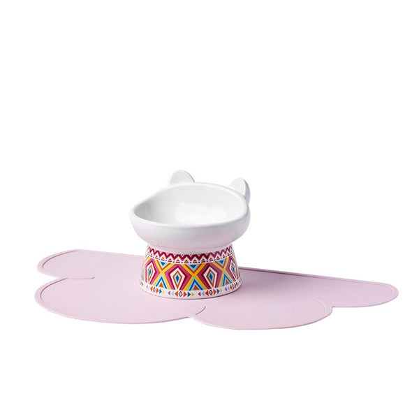 BOHO CERAMIC RAISED DOG BOWL