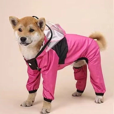 IMPERMEABILE PER CANI CON CAPPUCCIO Fluo