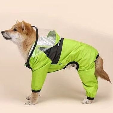 IMPERMEABILE PER CANI CON CAPPUCCIO Fluo