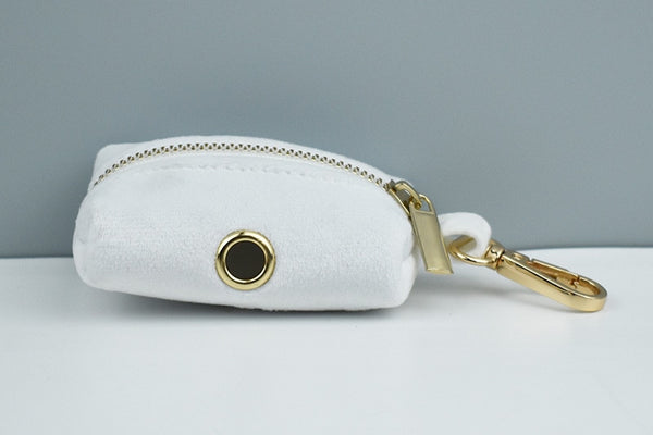 PERSONALIZZABILE - SET PETTORINA PER CANI IN VELLUTO BIANCO