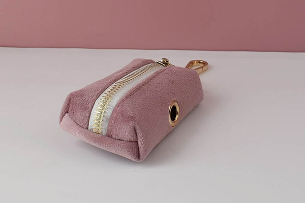 CUSTOMIZABLE - DOG HARNESS SET IN ANTIQUE PINK VELVET