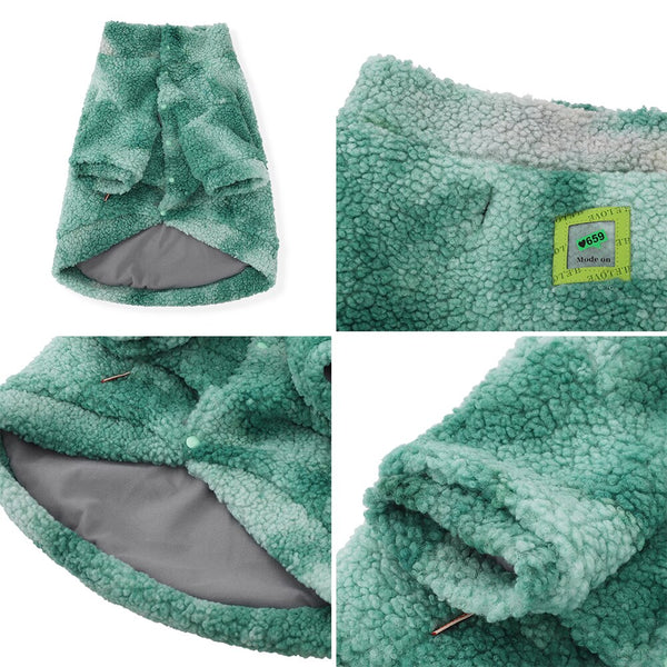 COLORFUL FLEECE FUR JACKET FOR LARGE DOGS