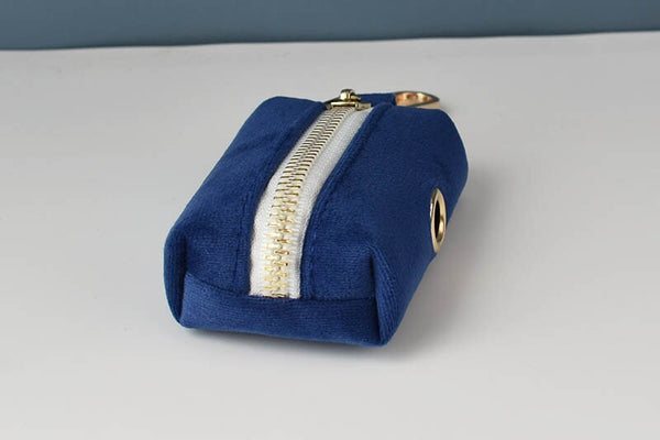 PERSONALIZZABILE - SET COLLARE PER CANI IN VELLUTO BLU