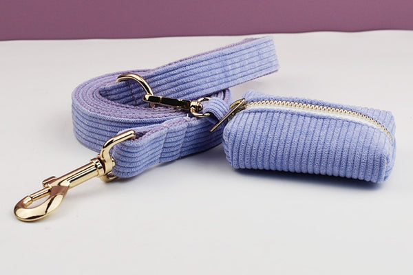 PERSONALIZZABILE - SET PETTORINA PER CANI IN VELLUTO LAVANDA A COSTE