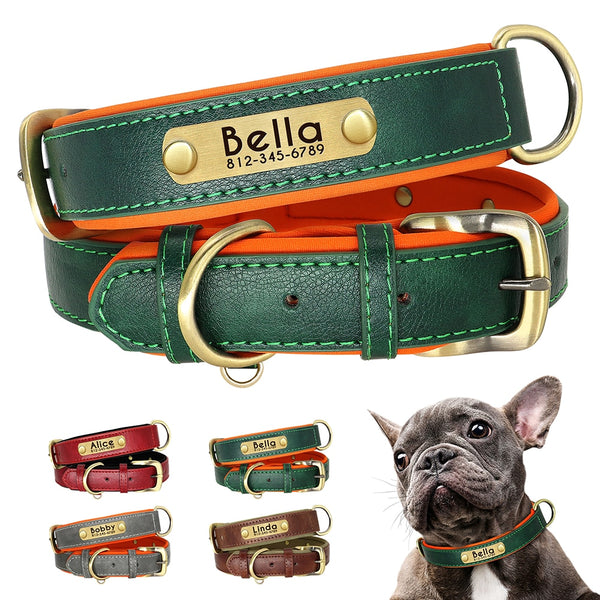 CUSTOMIZABLE - SOFT PU LEATHER DOG COLLAR