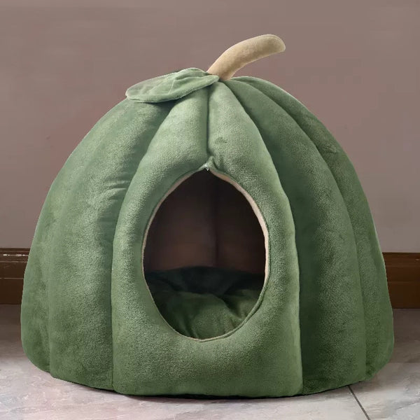 SOFT PUMPKIN DOG BED
