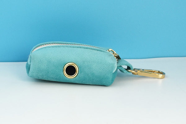 PERSONALIZZABILE - SET PETTORINA PER CANI IN VELLUTO AZZURRO