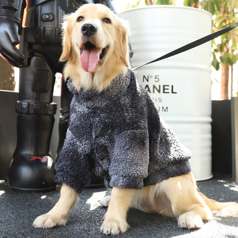 GIUBBOTTO PER CANI GRANDI IN PELLICCIA DI PILE COLOR