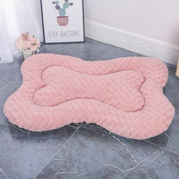 CUCCIA PER CANI PELOSA A FORMA DI OSSO