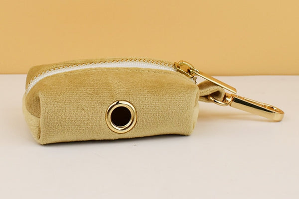 PERSONALIZZABILE - SET PETTORINA PER CANI IN VELLUTO BEIGE