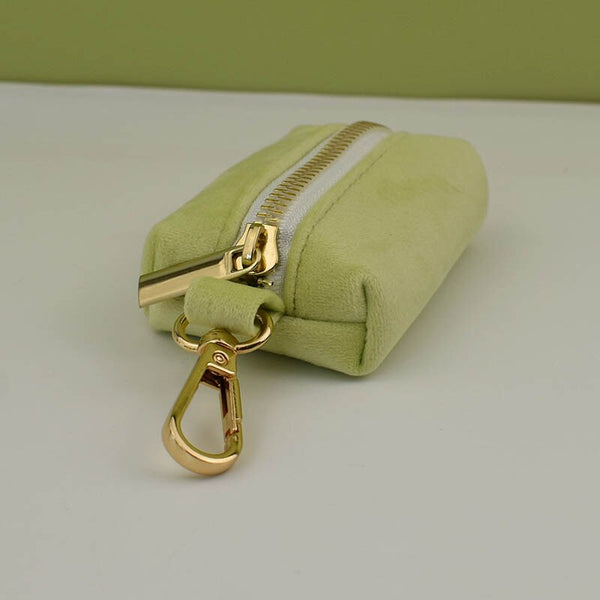 PERSONALIZZABILE - SET COLLARE PER CANI IN VELLUTO PISTACCHIO