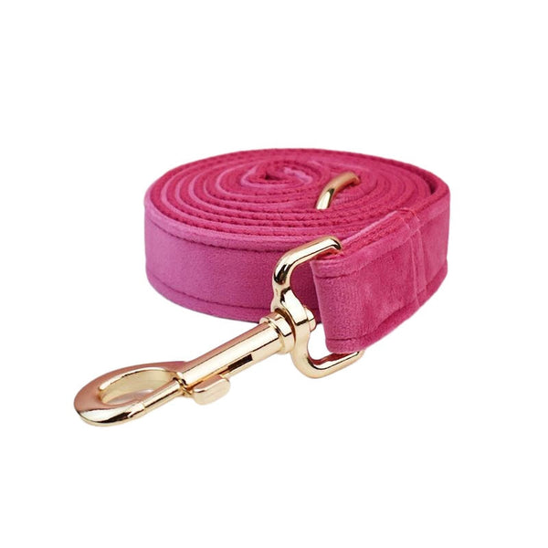 PERSONALIZZABILE - SET PETTORINA PER CANI IN VELLUTO PEONIA