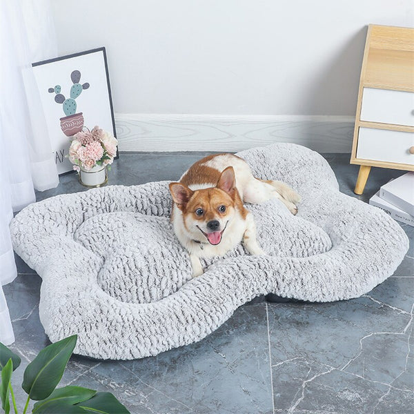 CUCCIA PER CANI PELOSA A FORMA DI OSSO
