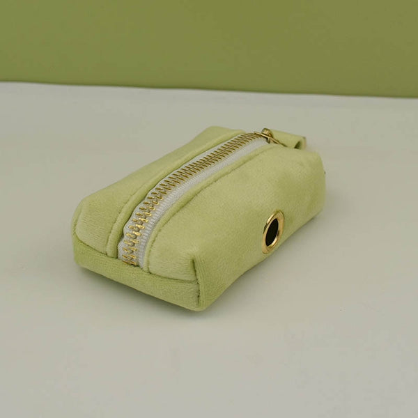 PERSONALIZZABILE - SET COLLARE PER CANI IN VELLUTO PISTACCHIO