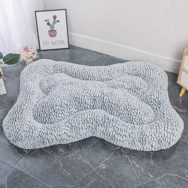CUCCIA PER CANI PELOSA A FORMA DI OSSO