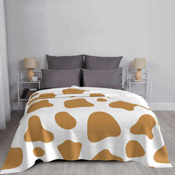 COPERTA DI PILE MACULATA BEIGE