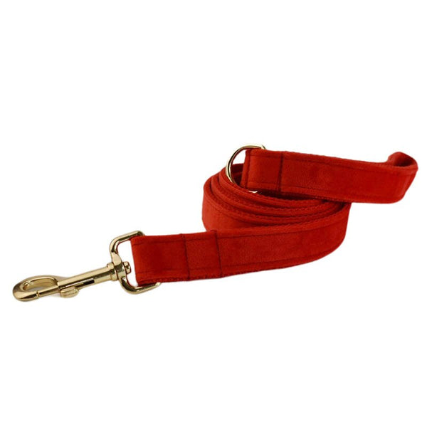 PERSONALIZZABILE - SET PETTORINA PER CANI IN VELLUTO ROSSO