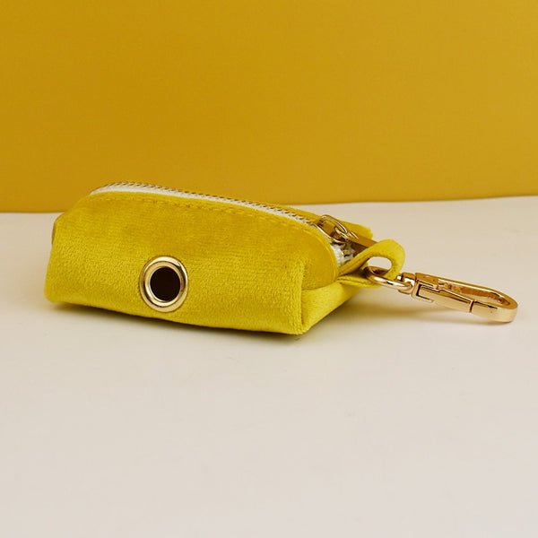 PERSONALIZZABILE - SET PETTORINA PER CANI IN VELLUTO GIALLO