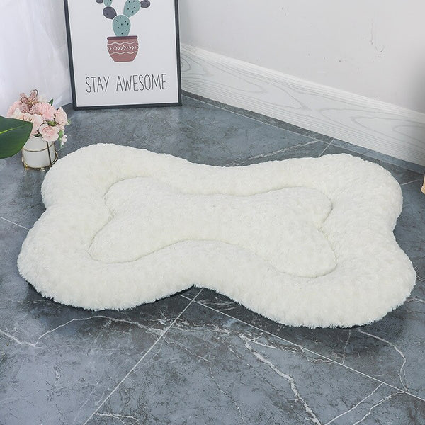 CUCCIA PER CANI PELOSA A FORMA DI OSSO