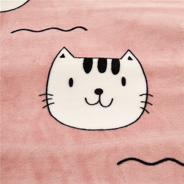 FLEECE BLANKET CATS AND FISH