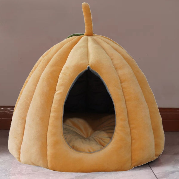 SOFT PUMPKIN DOG BED