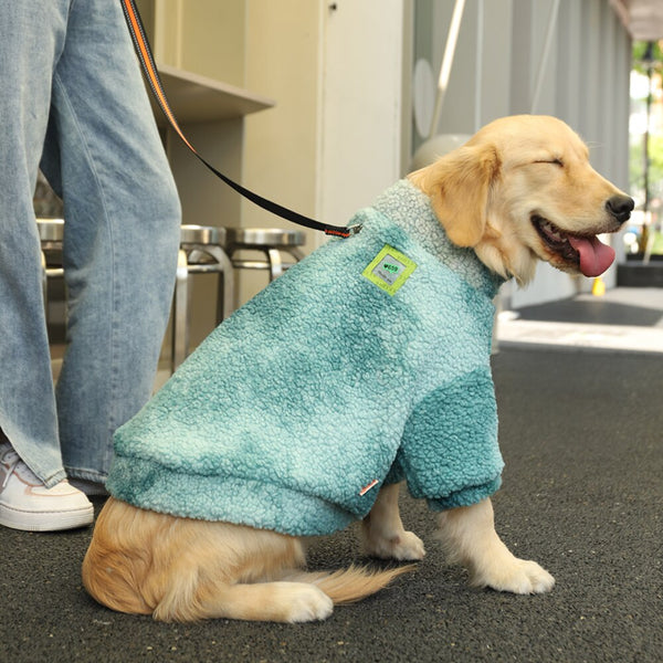 COLORFUL FLEECE FUR JACKET FOR LARGE DOGS