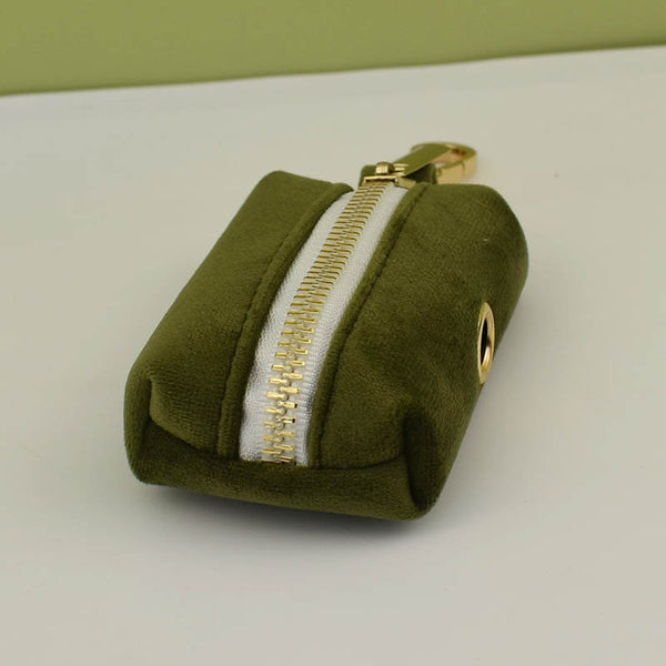 PERSONALIZZABILE - SET COLLARE PER CANI IN VELLUTO VERDE MILITARE