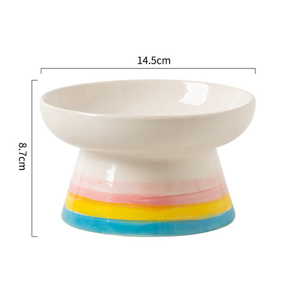 FANTASY CERAMIC RAISED DOG BOWL
