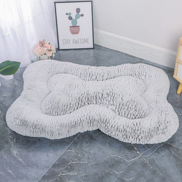 CUCCIA PER CANI PELOSA A FORMA DI OSSO