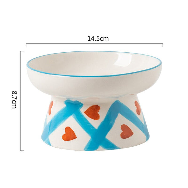 FANTASY CERAMIC RAISED DOG BOWL
