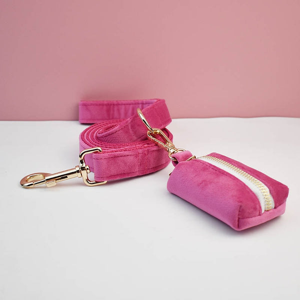PERSONALIZZABILE - SET PETTORINA PER CANI IN VELLUTO PEONIA